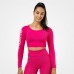 BB Bowery Cropped LS - Hotpink, (Vain M-koko)